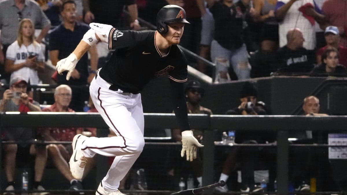Arizona Diamondbacks' Pavin Smith bats in Game 4 of the 2023 National League Championship Series.